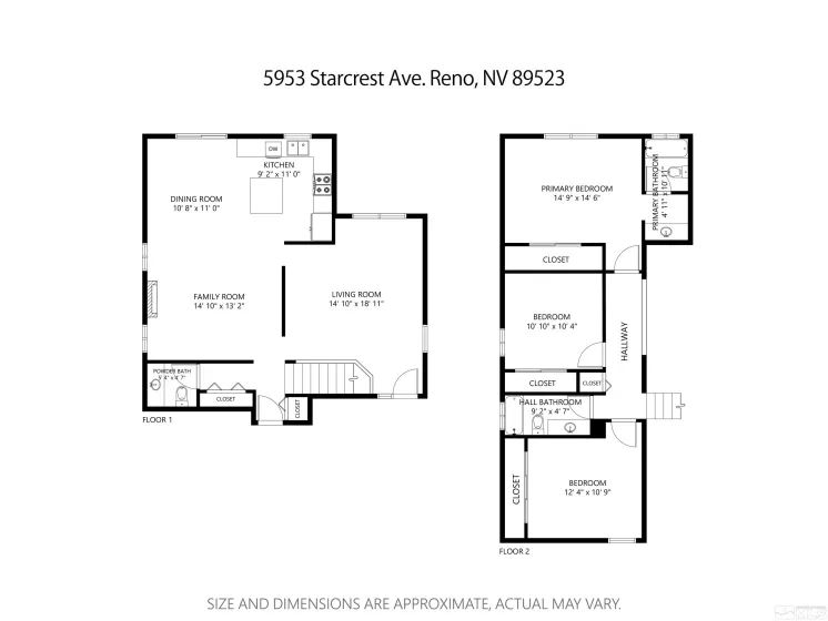 5953 Starcrest Ave, Reno, Nevada 89523, 3 Bedrooms Bedrooms, ,2 BathroomsBathrooms,Residential,For Sale,Starcrest Ave,240013447