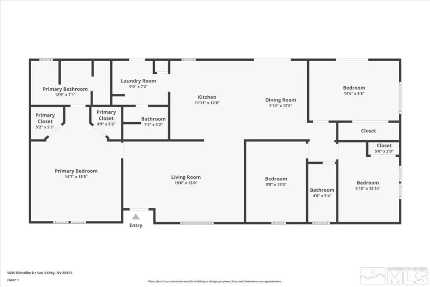 5645 Klondike Dr, Sun Valley, Nevada 89433, 4 Bedrooms Bedrooms, ,3 BathroomsBathrooms,Residential,For Sale,Klondike Dr,250000015