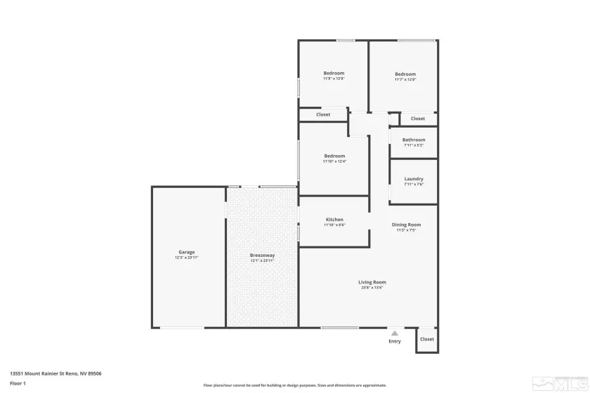 13551 Mount Rainier St, Reno, Nevada 89506, 3 Bedrooms Bedrooms, ,1 BathroomBathrooms,Residential,For Sale,Mount Rainier St,250000325